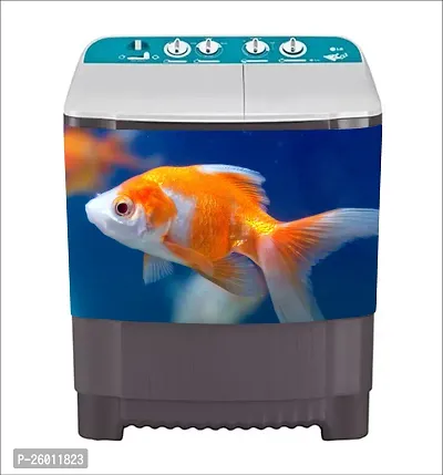 decorative abstract fish washing machine sticker-thumb2