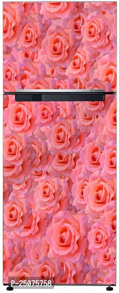 Decorative Abstract Wet Pink Flower, Nature, Garden Wallpaper Sticker for Fridge Dcor-thumb3