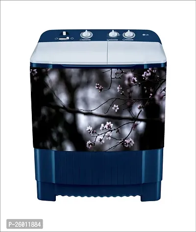 decorative abstract dark theme flower wallpaper washing machine-thumb2