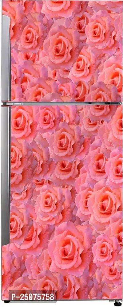 Decorative Abstract Wet Pink Flower, Nature, Garden Wallpaper Sticker for Fridge Dcor