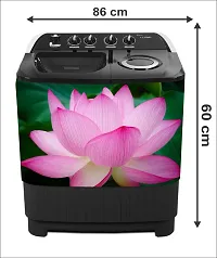 decorative pink flower washingmachine sticker-thumb2