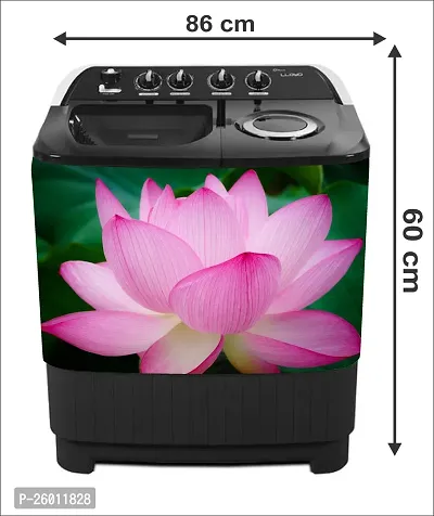 decorative pink flower washingmachine sticker-thumb3