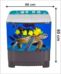 decorative abstract natural fishes water washing machine sticker-thumb2