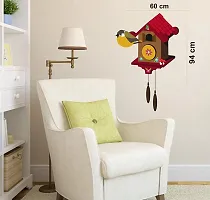 LAKSHIT ENTERPRISES Decorative Clock Hour Birds with House Multicolour Wall Sticker for Home d?cor (PVC Vinyl Multicolour)-thumb3