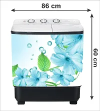 decorative abstract flower leaves washingmachine sticker-thumb2