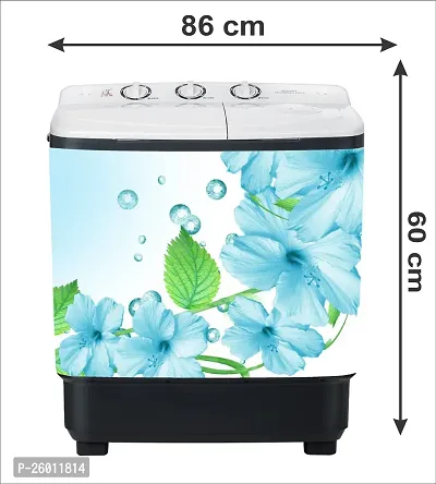 decorative abstract flower leaves washingmachine sticker-thumb3