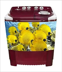 decorative yellow fishes water washing machine sticker-thumb1