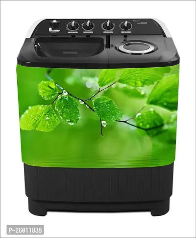 decorative abstract leaves washing machine sticker-thumb2