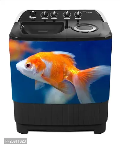 decorative abstract fish washing machine sticker