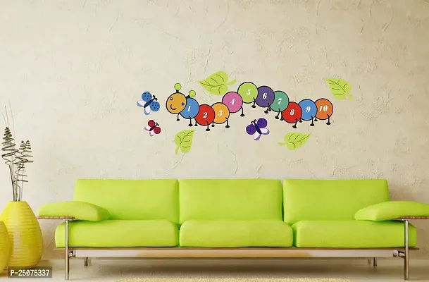 Decorative colourfull Butterflies Leaves ant Wall Sticker for Home d?cor (PVC Vinyl Covering Area 35X91 cm)-thumb5