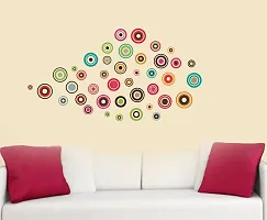 Lakshit Enterprises Beautiful Colorful Polka Motifs Wall Sticker Multicolor PVC Vinyl 70x120 Cm-thumb3