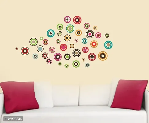 Lakshit Enterprises Beautiful Colorful Polka Motifs Wall Sticker Multicolor PVC Vinyl 70x120 Cm-thumb4