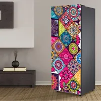 Decorative Abstract Multicolor Mandala Design Wallpaper Sticker for Fridge Dcor-thumb4