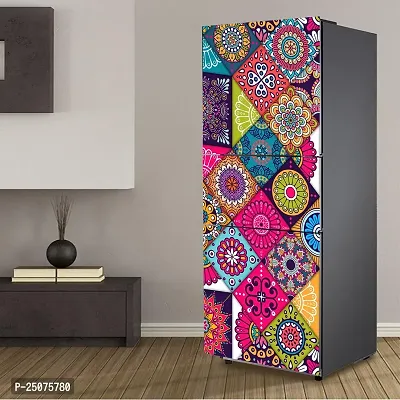 Decorative Abstract Multicolor Mandala Design Wallpaper Sticker for Fridge Dcor-thumb5