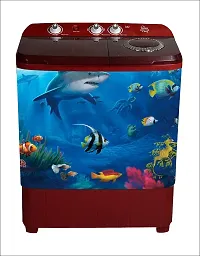 decorative abstract fishes water washingmachine sticker-thumb1