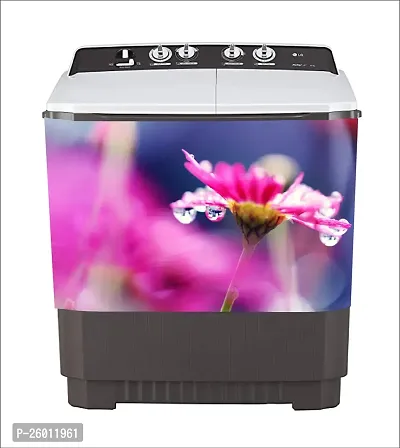 decorative pink flower washing machine sticker-thumb0