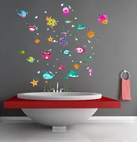 Decorative Fishes Turtel Abstract sea Animals Wall Sticker-thumb1