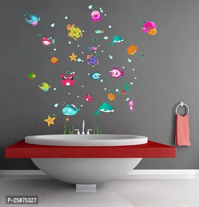 Decorative Fishes Turtel Abstract sea Animals Wall Sticker-thumb2