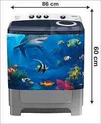 decorative abstract fishes water washingmachine sticker-thumb2