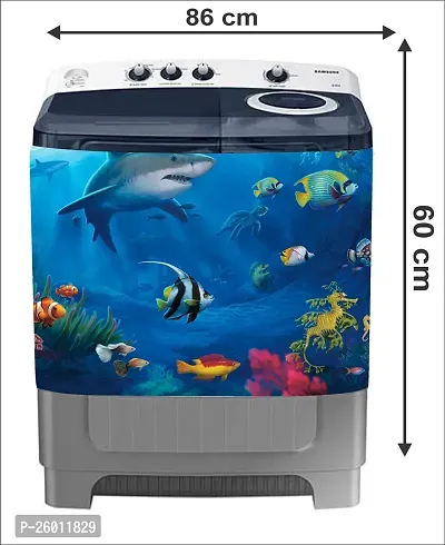 decorative abstract fishes water washingmachine sticker-thumb3