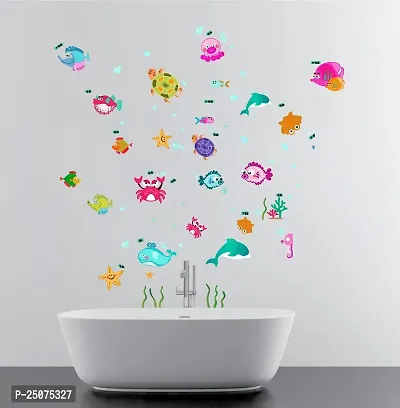 Decorative Fishes Turtel Abstract sea Animals Wall Sticker-thumb3