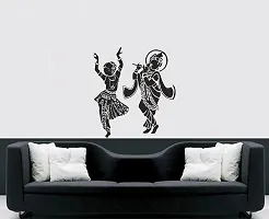 Home d?cor Dancing Radha Krishna wallsticker (PVC Vinyl Covering Area 64X171 cm)-thumb2