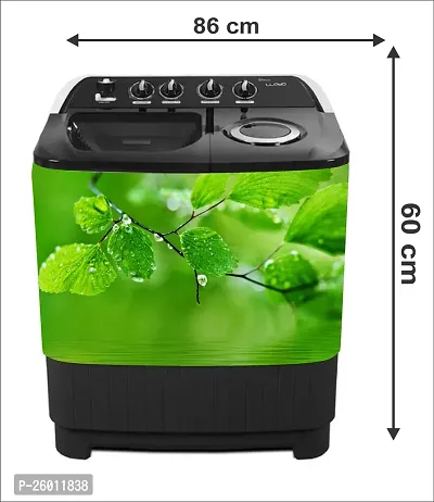 decorative abstract leaves washing machine sticker-thumb3