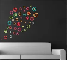 Lakshit Enterprises Beautiful Colorful Polka Motifs Wall Sticker Multicolor PVC Vinyl 70x120 Cm-thumb1