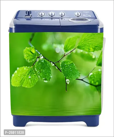 decorative abstract leaves washing machine sticker