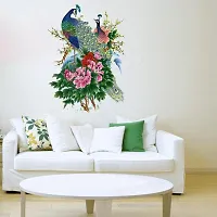 Beautiful Peocock Wall Sticker ( Cover Area :- 56 X 75 cm)-thumb1