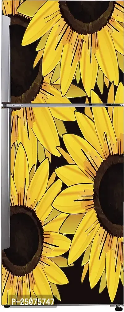 Decorative Abstract Multicolor Sun Flower Aesthetic Dwraing Wallpaper Sticker for Fridge Dcor-thumb0