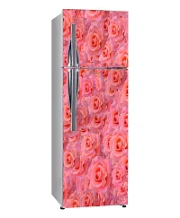 Decorative Abstract Wet Pink Flower, Nature, Garden Wallpaper Sticker for Fridge Dcor-thumb1