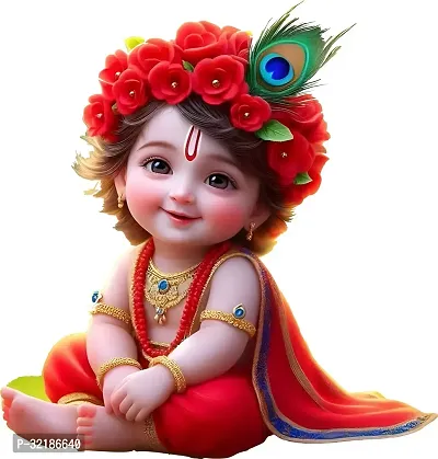 Cute Krishna Baby in Red Dress Pvc Vinyl Wall Sticker