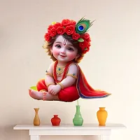 Cute Krishna Baby in Red Dress Pvc Vinyl Wall Sticker-thumb2