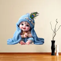 Cute Baby Krishna Wall Sticker for Kids Room Living Room-thumb3