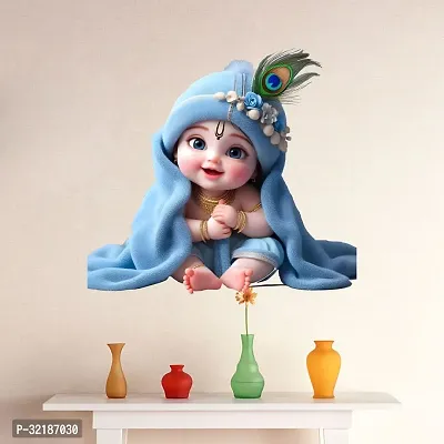 Cute Baby Krishna Wall Sticker for Kids Room Living Room-thumb2