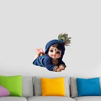 Cute Baby Krishna Wall Sticker for Kids Room Living Room-thumb1