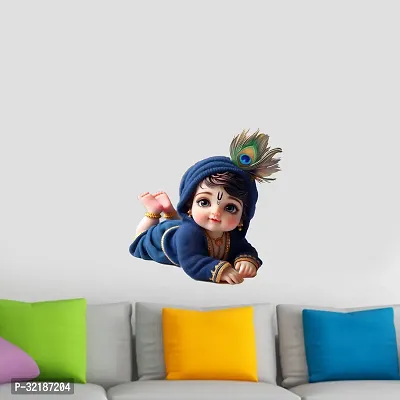 Cute Baby Krishna Wall Sticker for Kids Room Living Room-thumb2