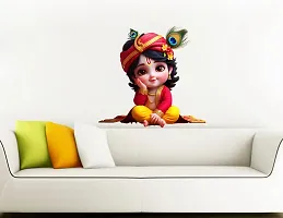 Cute Baby Krishna Wall Sticker for Kids Room Living Room-thumb2