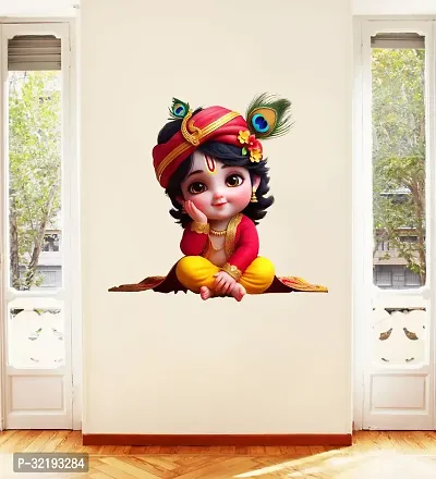 Cute Baby Krishna Wall Sticker for Kids Room Living Room-thumb4