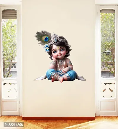 Cute Baby Krishna Wall Sticker for Kids Room Living Room-thumb3