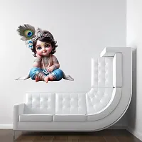 Cute Baby Krishna Wall Sticker for Kids Room Living Room-thumb1