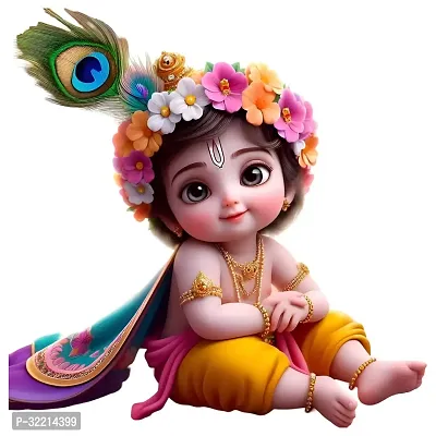 Cute Baby Krishna Wall Sticker for Kids Room Living Room