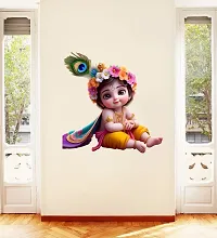 Cute Baby Krishna Wall Sticker for Kids Room Living Room-thumb2