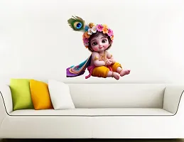 Cute Baby Krishna Wall Sticker for Kids Room Living Room-thumb3