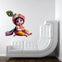 Cute Baby Krishna Wall Sticker for Kids Room Living Room-thumb1