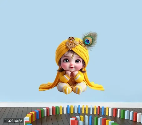 Cute Baby Krishna Wall Sticker for Kids Room Living Room-thumb4