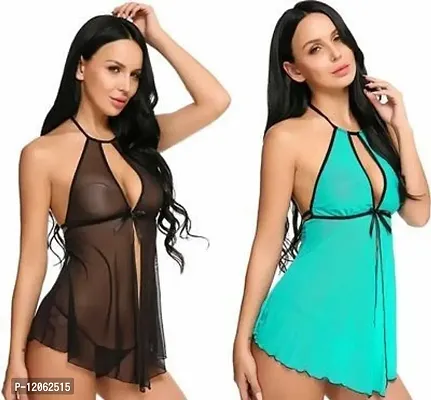 Stylish Net Babydolls For Women- 2 Pieces