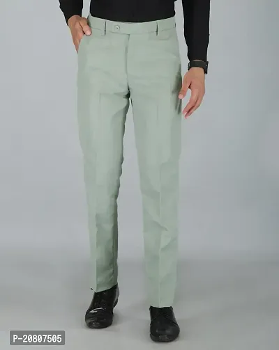 JEENAY Classic Men's Formal Pants/Formal Slim Fit Trousers | Formal Office Pants |Olive Green