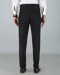 JEENAY Classic Men's Formal Pants/Formal Slim Fit Trousers | Formal Office Pants |Black-thumb2